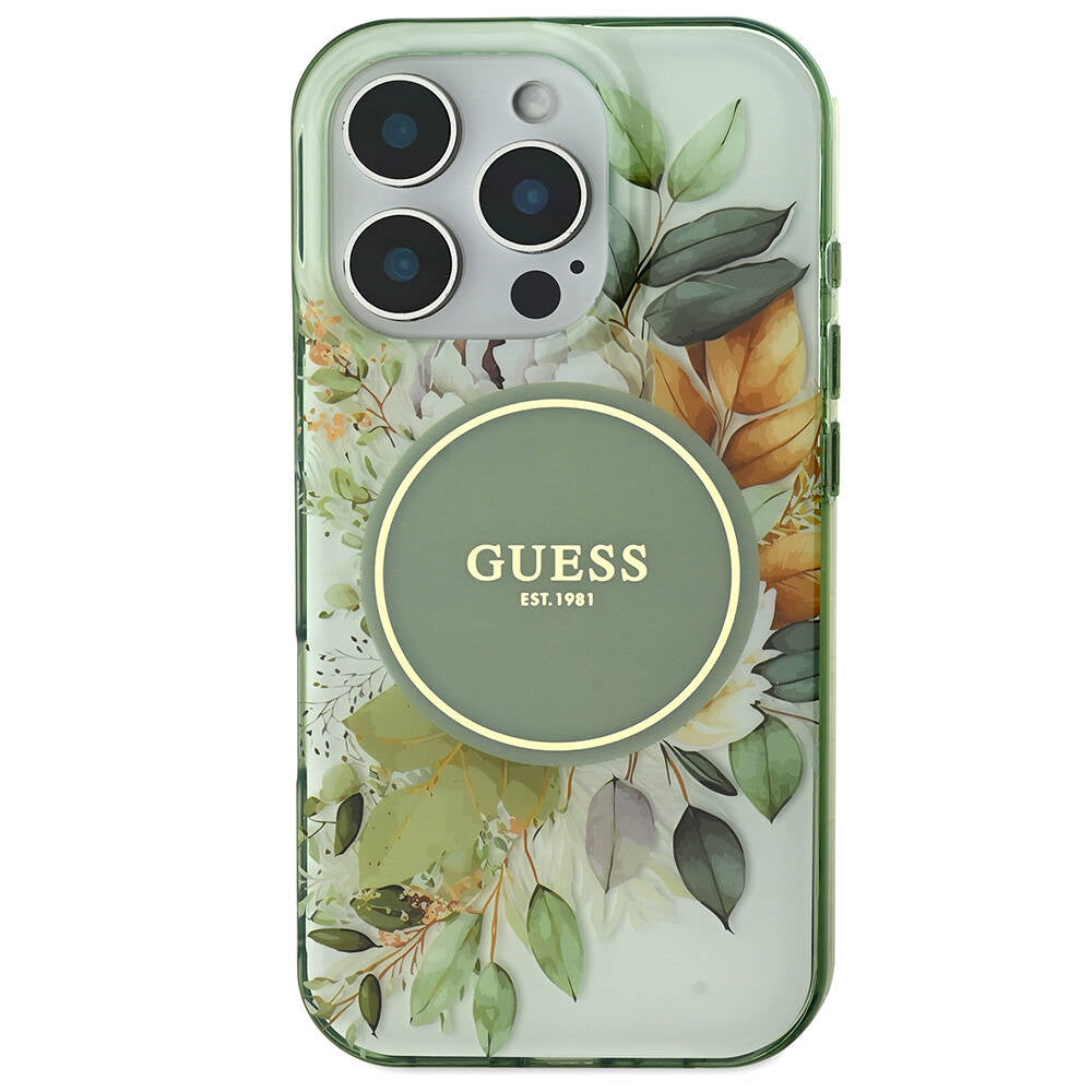 Guess iPhone 16 Pro Max Orjinal Lisanslı Magsafe Flower Tonal Circle Telefon Kılıfı-19