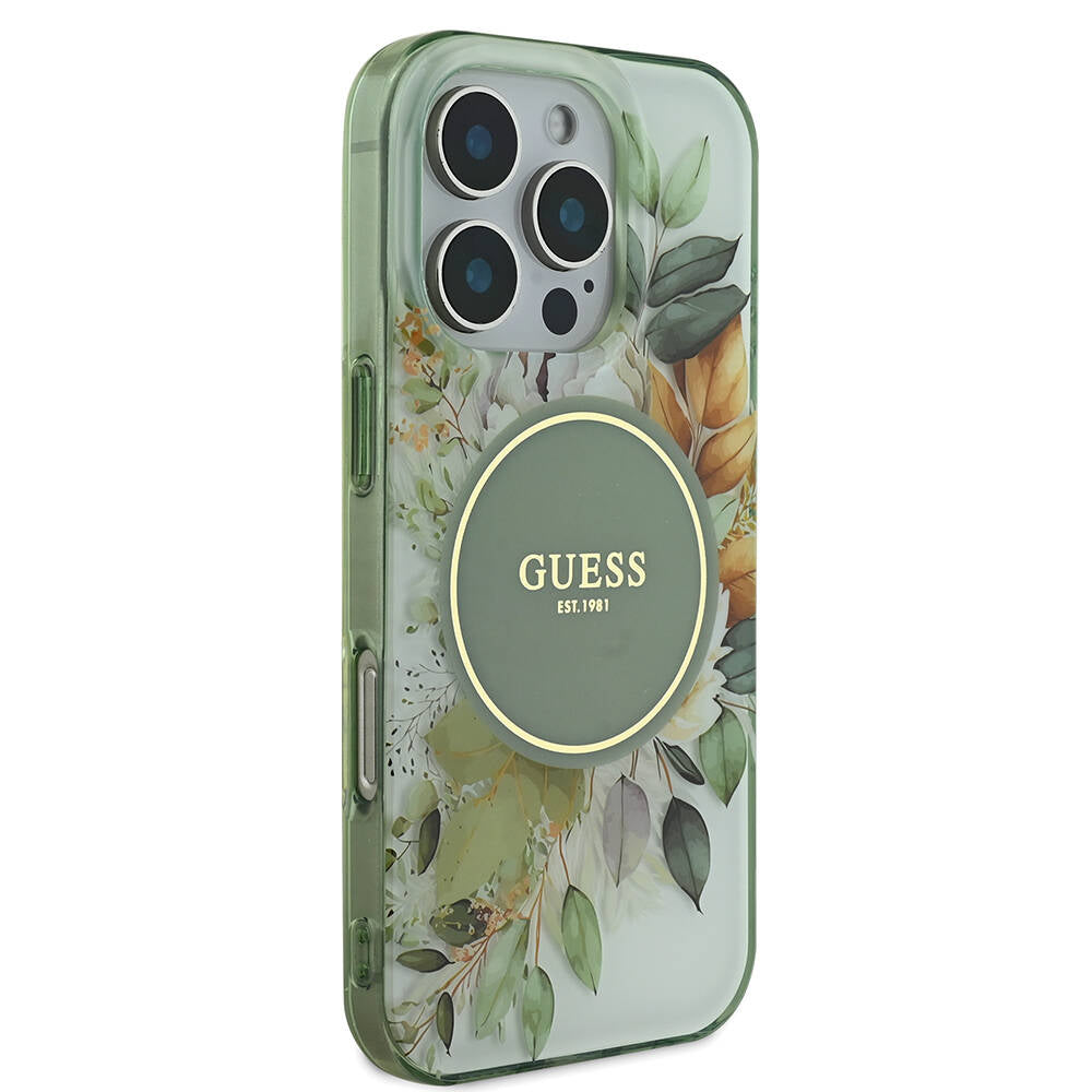Guess iPhone 16 Pro Max Orjinal Lisanslı Magsafe Flower Tonal Circle Telefon Kılıfı-20
