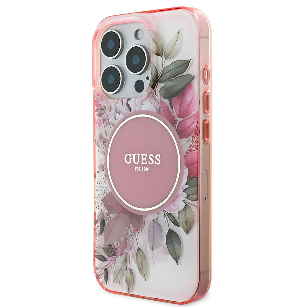 Guess iPhone 16 Pro Max Orjinal Lisanslı Magsafe Flower Tonal Circle Telefon Kılıfı-4