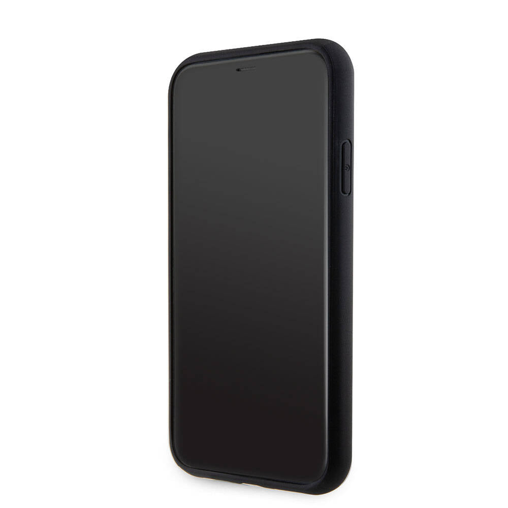 Guess iPhone 11 Kılıf Orjinal Lisanslı 4G Büyük Metal Logolu Glitter Telefon Kılıfı - 5