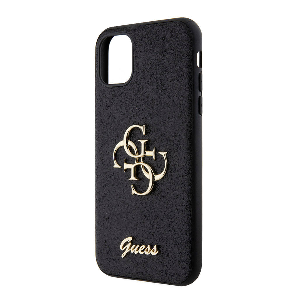 Guess iPhone 11 Kılıf Orjinal Lisanslı 4G Büyük Metal Logolu Glitter Telefon Kılıfı - 6