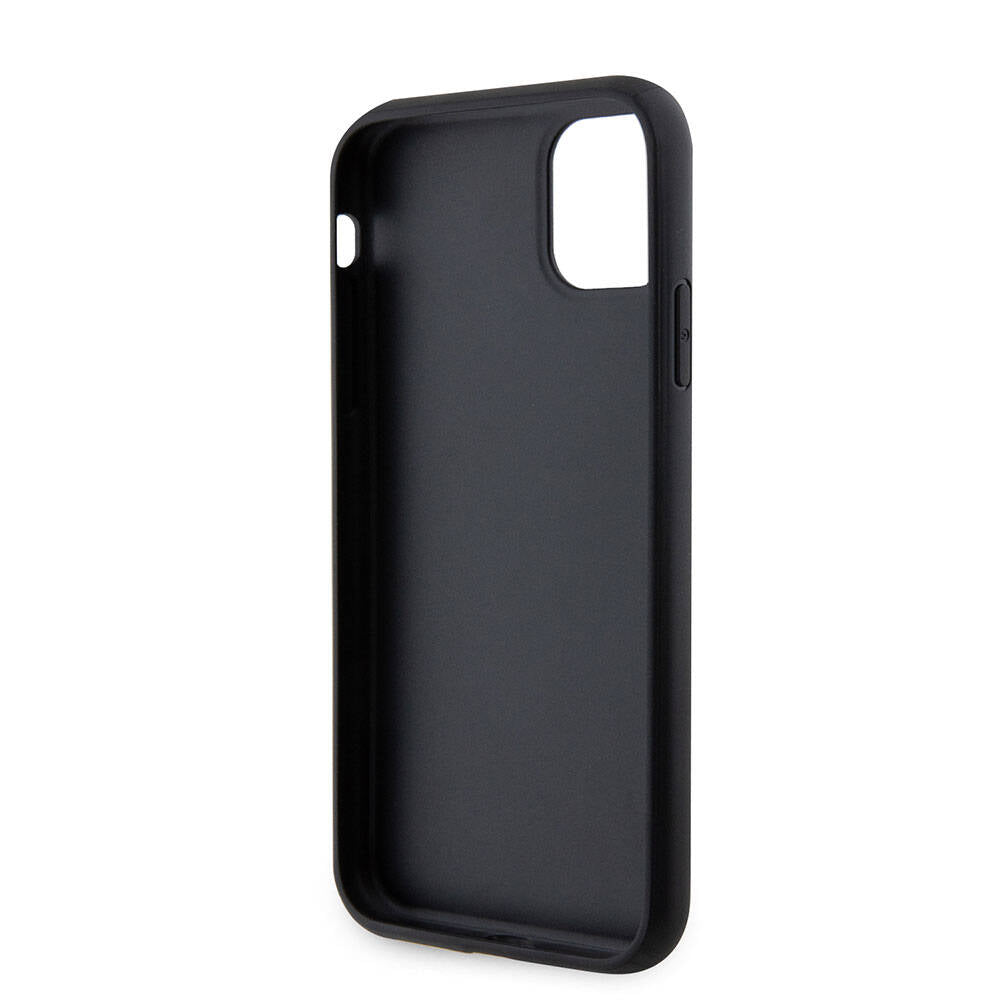 Guess iPhone 11 Kılıf Orjinal Lisanslı PU Deri Taşlı Üçgen Logo 4G Desenli Telefon Kılıfı - 6