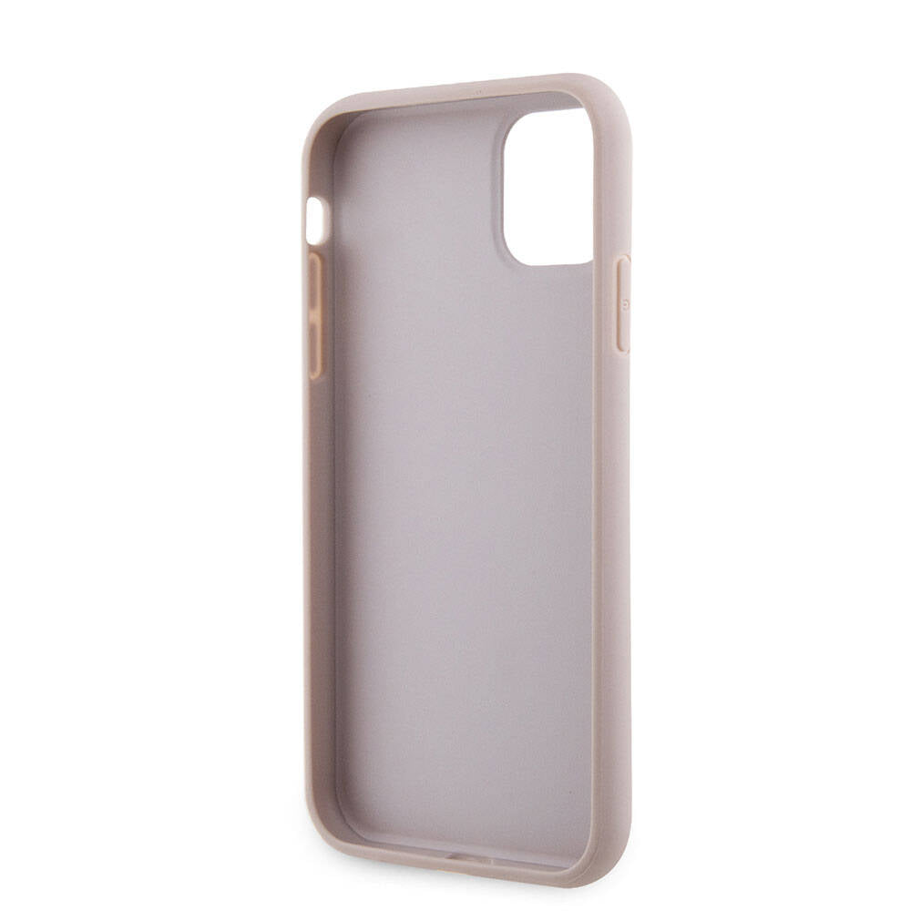 Guess iPhone 11 Kılıf Orjinal Lisanslı PU Deri Taşlı Üçgen Logo 4G Desenli Telefon Kılıfı - 13