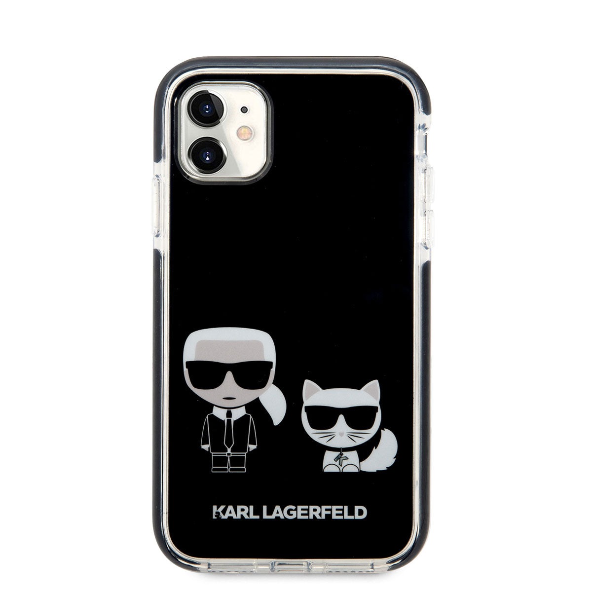 Karl Lagerfeld iPhone 11 Kılıf Kenarları Siyah Silikon K&C Dizayn Telefon Kılıfı - 4