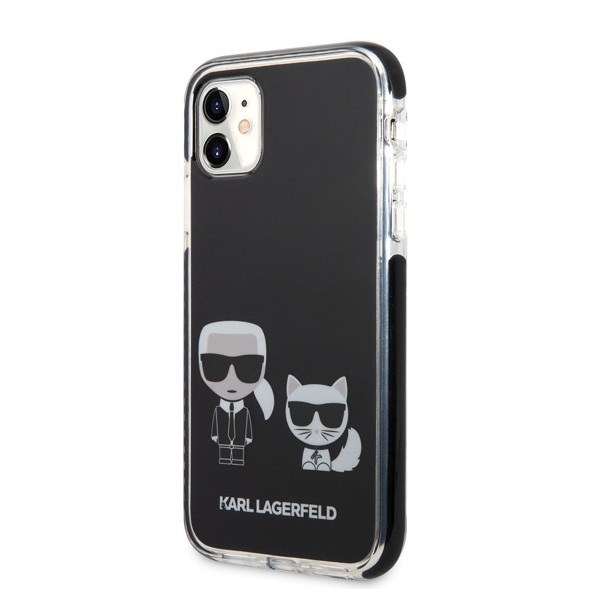 Karl Lagerfeld iPhone 11 Kılıf Kenarları Siyah Silikon K&C Dizayn Telefon Kılıfı - 7