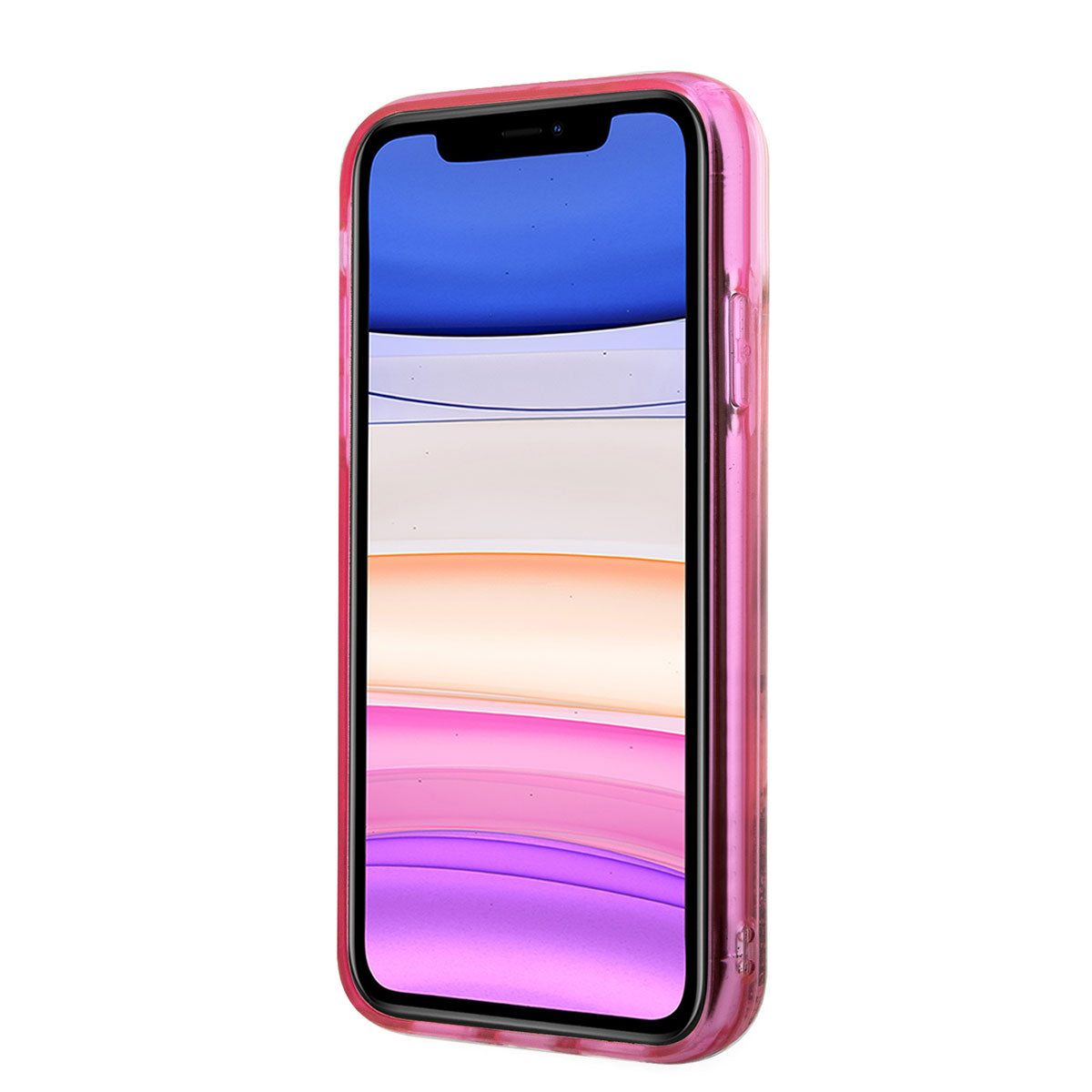 Karl Lagerfeld iPhone 11 Kılıf Sıvılı Simli Choupette Head Dizayn Telefon Kılıfı - 6