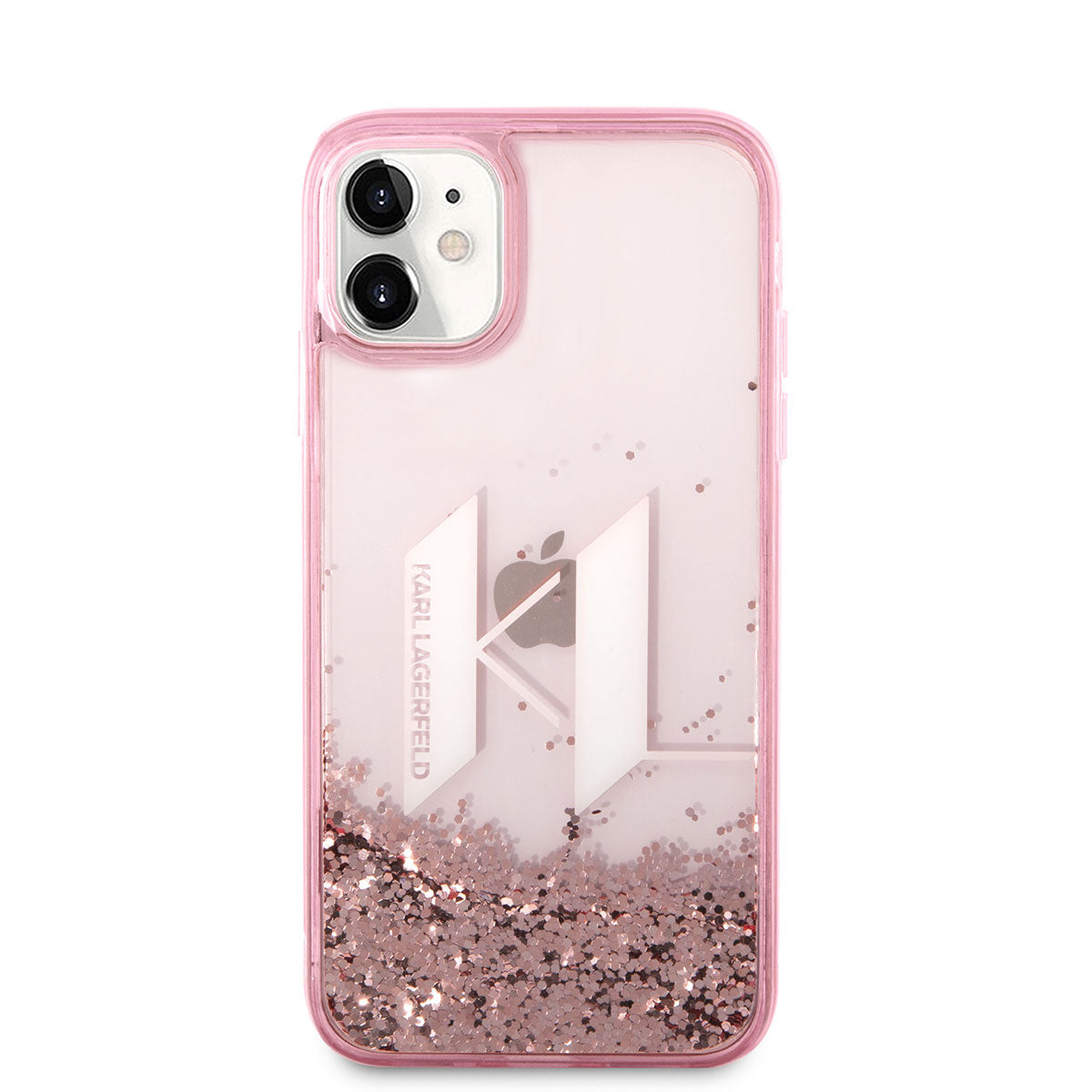 Karl Lagerfeld iPhone 11 Kılıf Sıvılı Simli Dizayn Telefon Kılıfı - 7