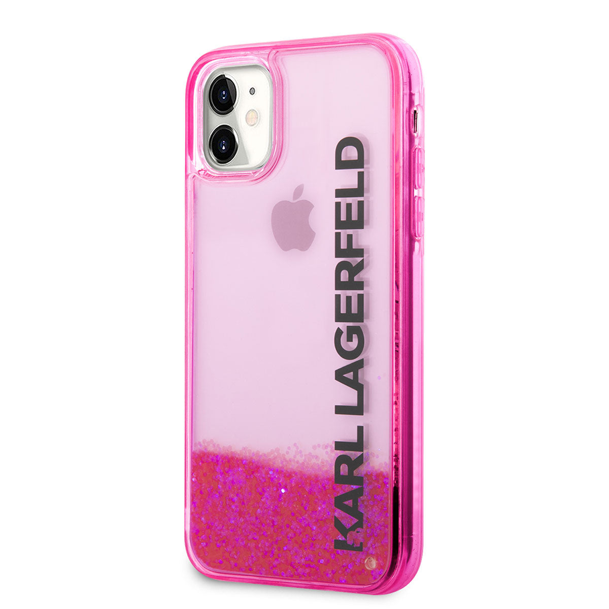Karl Lagerfeld iPhone 11 Kılıf Sıvılı Simli Elong Dizayn Telefon Kılıfı - 3