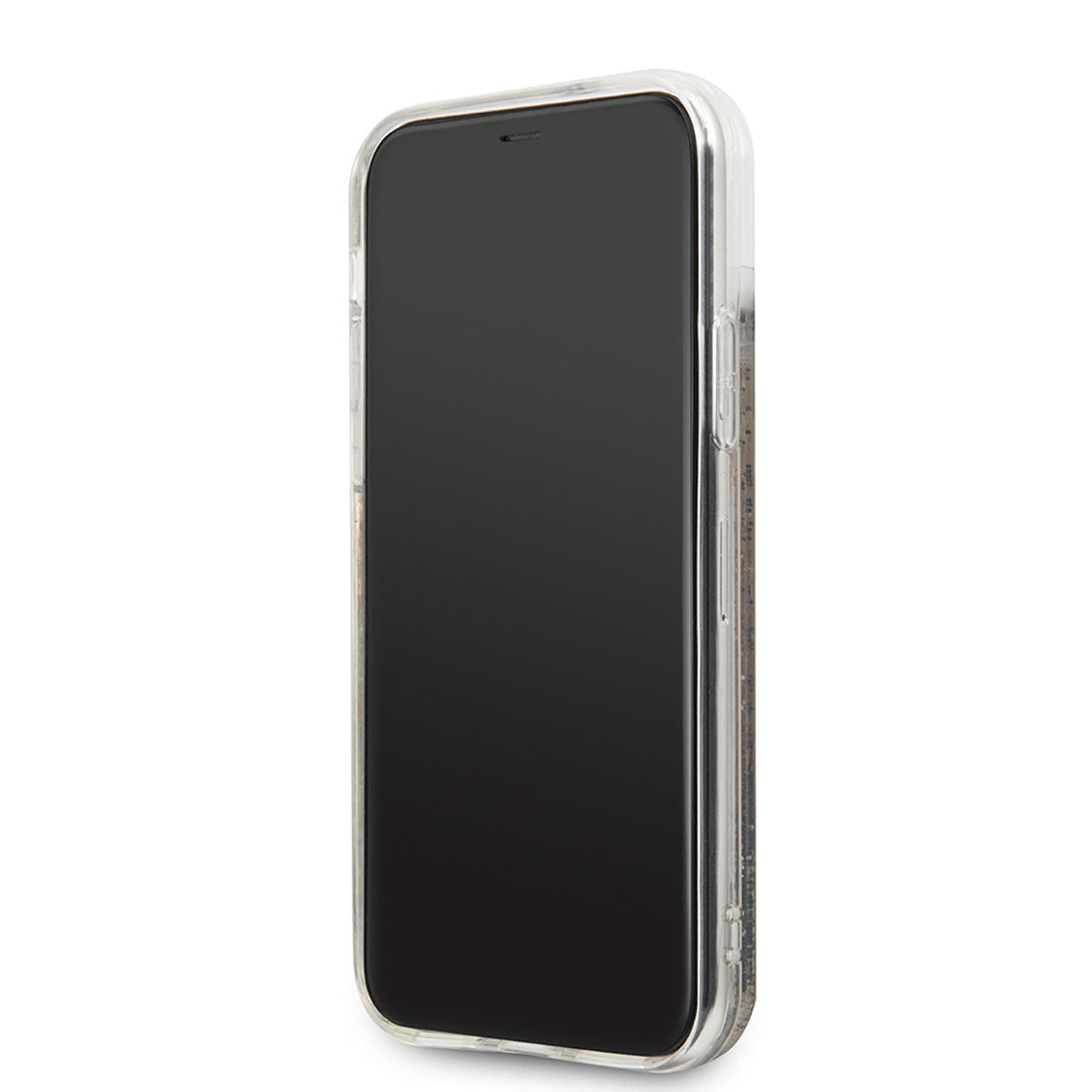 Karl Lagerfeld iPhone 11 Kılıf Sıvılı Simli Logo Dizayn Telefon Kılıfı - 2