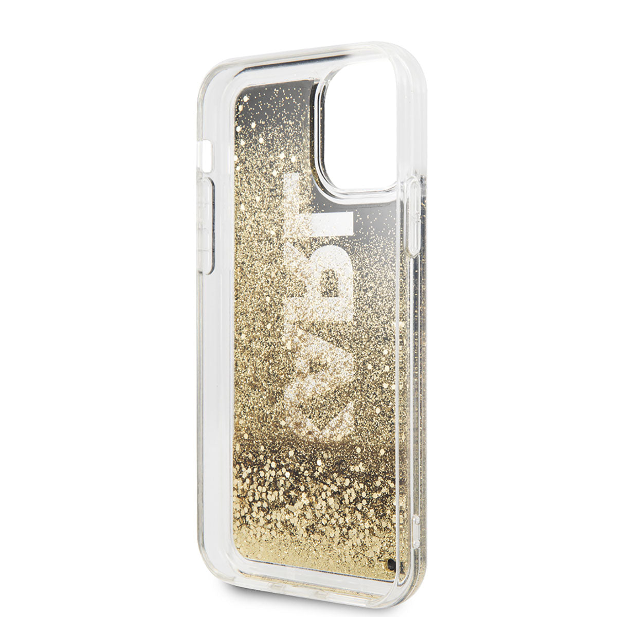 Karl Lagerfeld iPhone 11 Kılıf Sıvılı Simli Logo Dizayn Telefon Kılıfı - 4