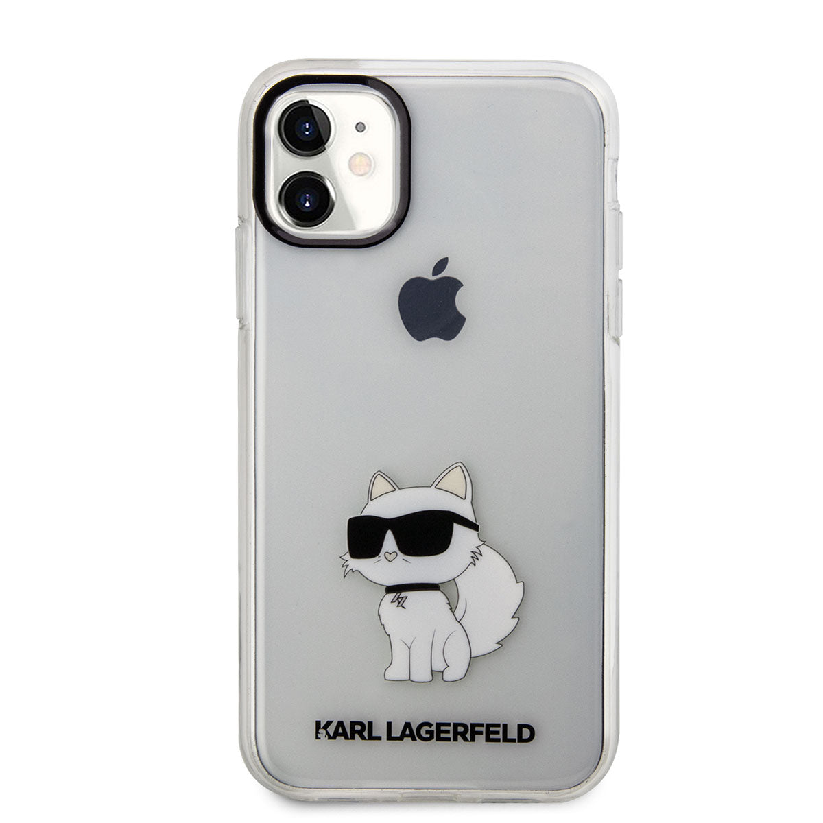 Karl Lagerfeld iPhone 11 Kılıf Transparan Choupette Dizayn Kapak - 5