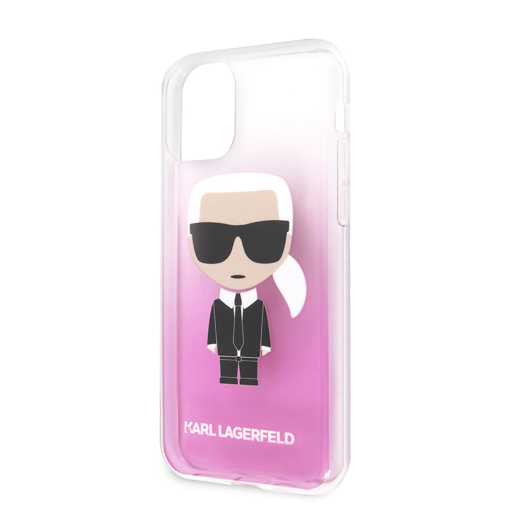 Karl Lagerfeld iPhone 11 Kılıf Yarı Transparan Karl Dizayn Telefon Kılıfı - 3