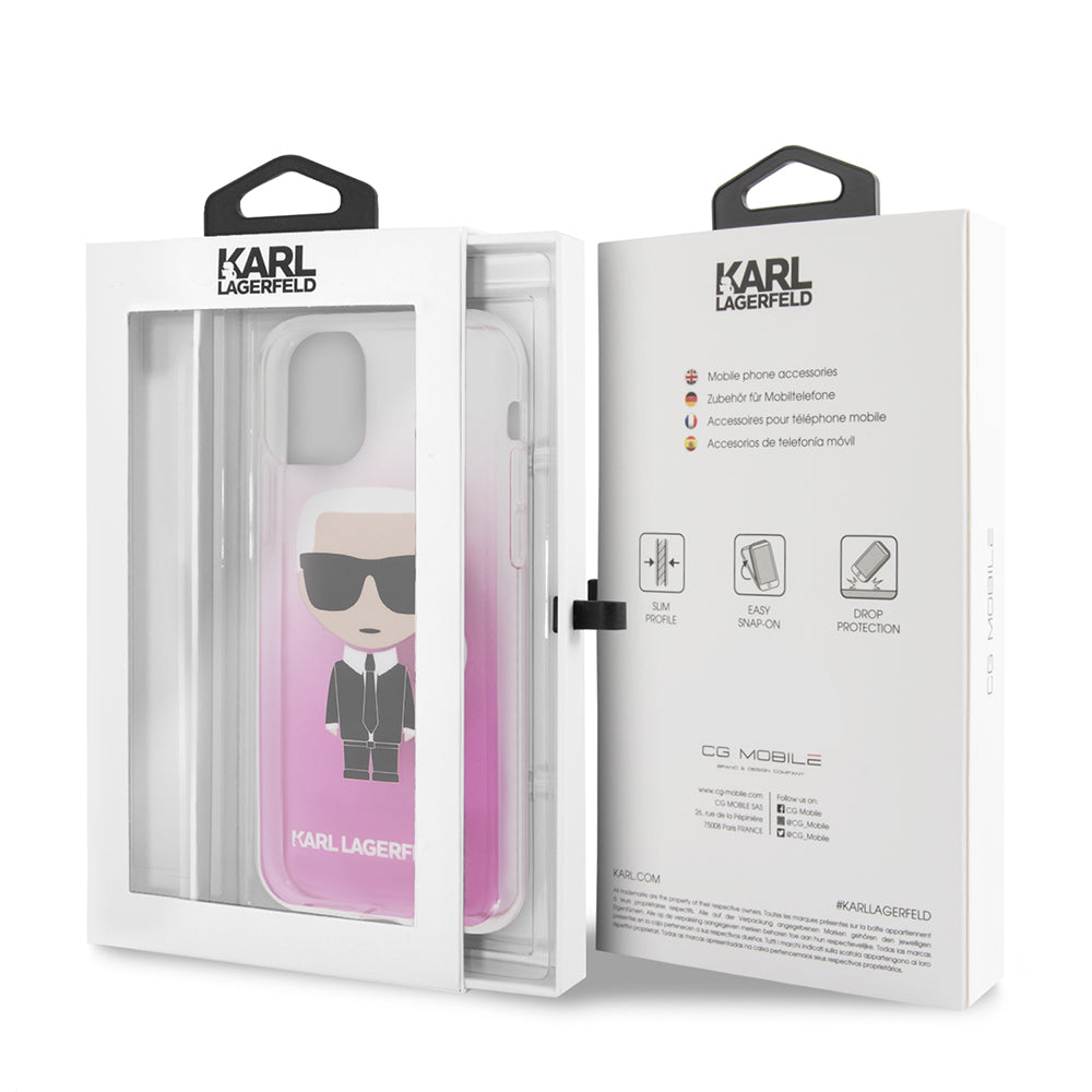 Karl Lagerfeld iPhone 11 Kılıf Yarı Transparan Karl Dizayn Telefon Kılıfı - 5