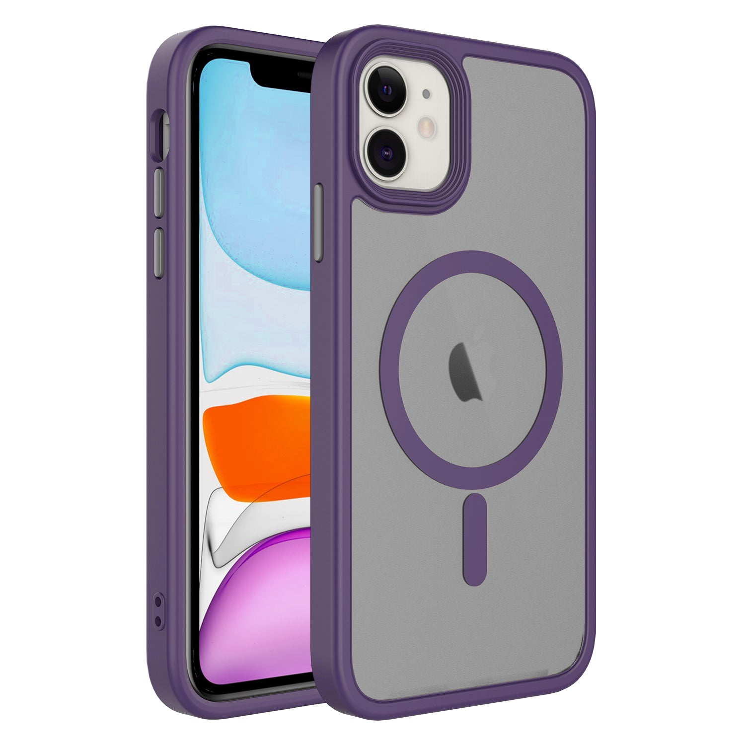 Cepax Matte Magsafe iPhone 11 Mat Arka Yüzey Kablosuz Şarj Özellikli Telefon Kılıfı - 3