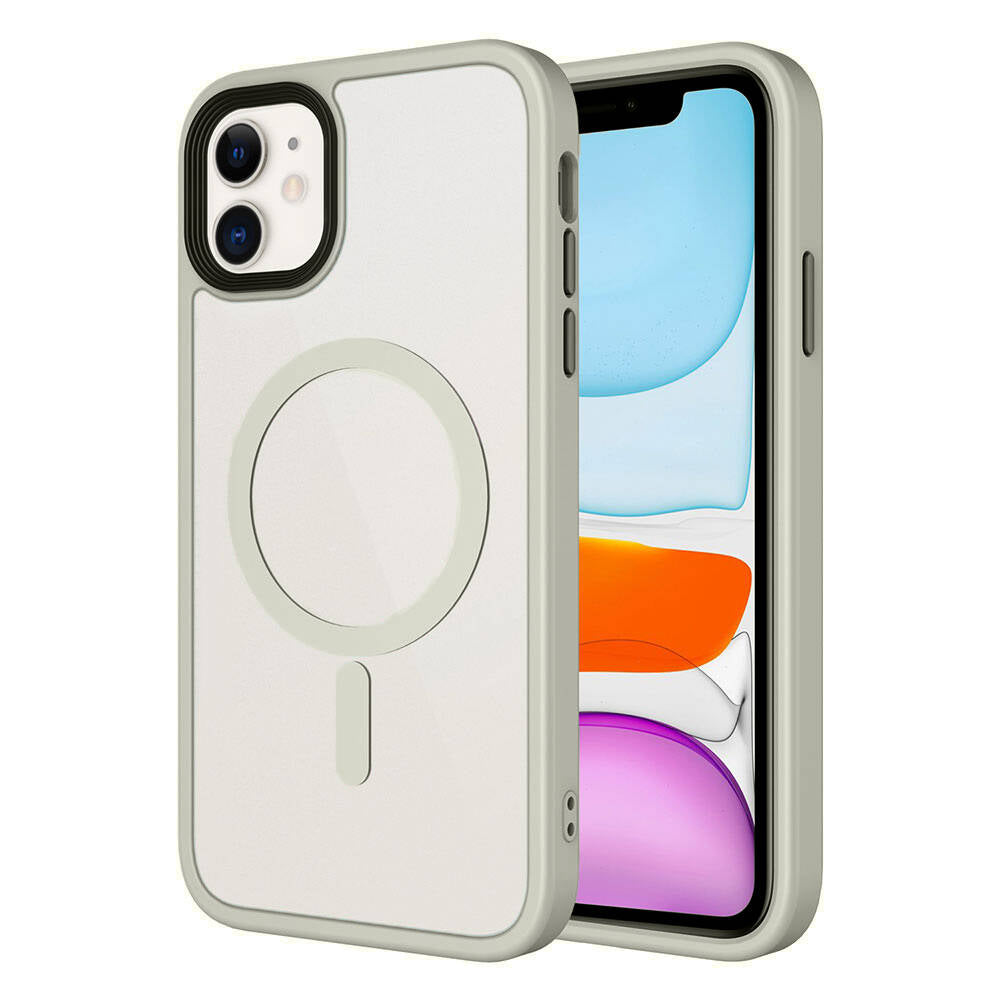 Cepax Matte Magsafe iPhone 11 Mat Arka Yüzey Kablosuz Şarj Özellikli Telefon Kılıfı - 5