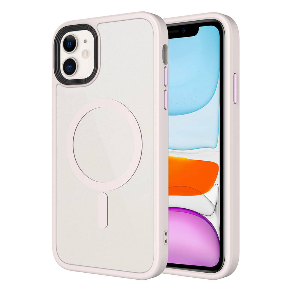 Cepax Matte Magsafe iPhone 11 Mat Arka Yüzey Kablosuz Şarj Özellikli Telefon Kılıfı - 6