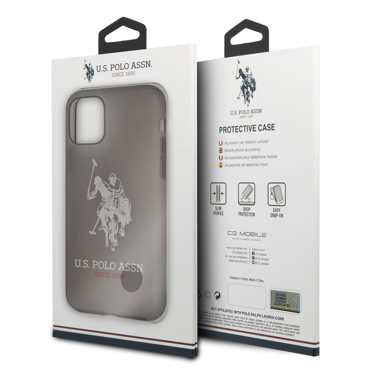 U.S. Polo Assn. iPhone 11 Transparan Silikon Büyük Logo Dizayn Kapak - 7