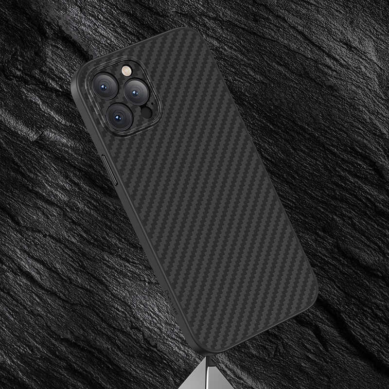 iPhone 12 Pro Max Kılıf Karbon Fiber Benks Hybrid Kevlar Kılıf - 3