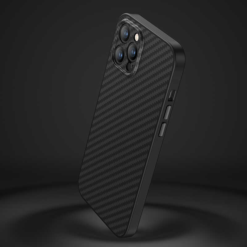 iPhone 12 Pro Max Kılıf Karbon Fiber Benks Hybrid Kevlar Kılıf - 5