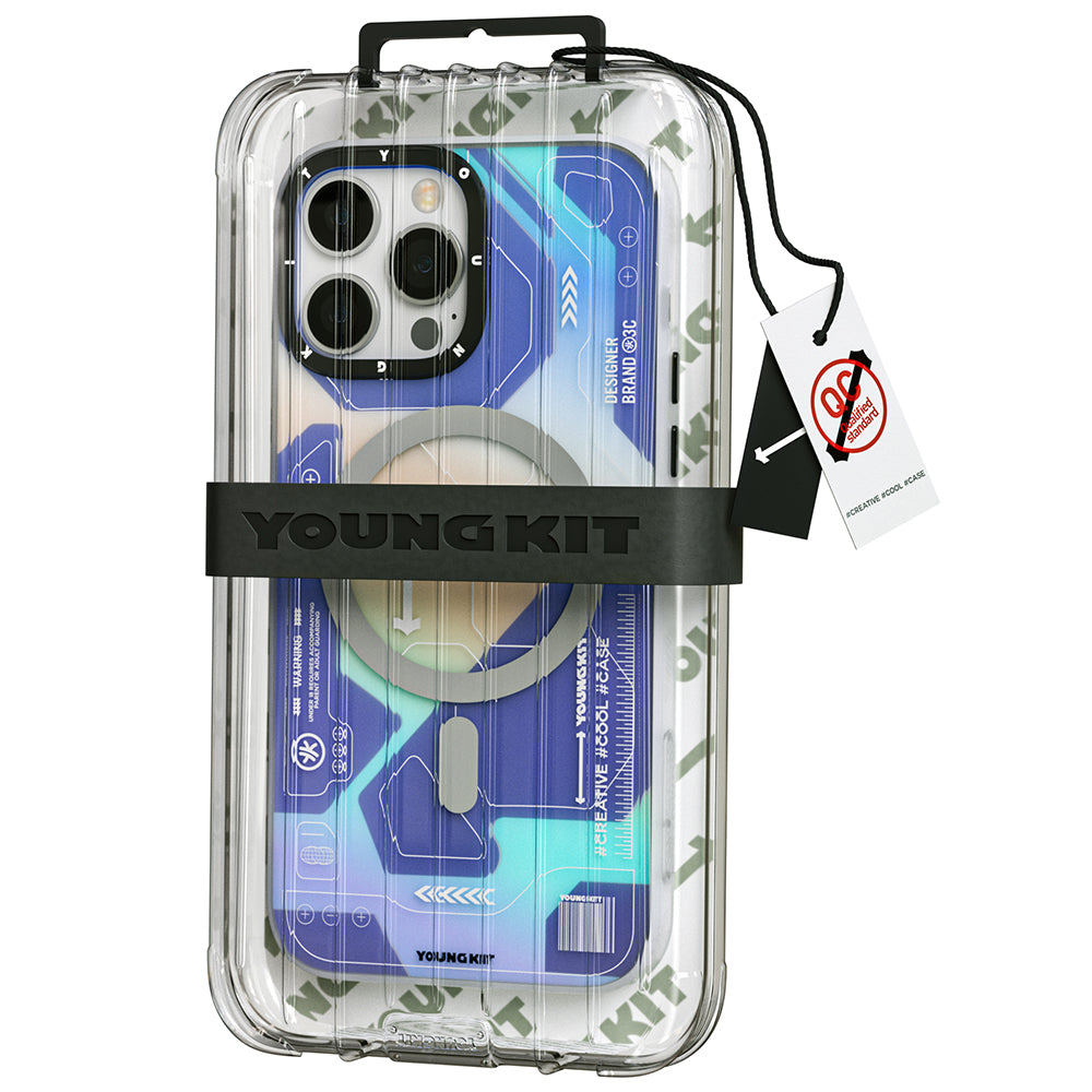 YoungKit Metaverse Serisi iPhone 12 Pro Max Kılıf M-safe Şarj Özellikli Telefon Kılıfı - 3
