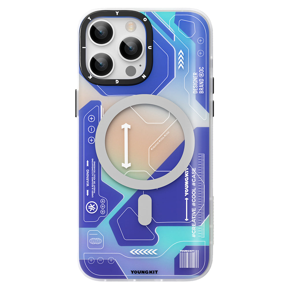 YoungKit Metaverse Serisi iPhone 12 Pro Max Kılıf M-safe Şarj Özellikli Telefon Kılıfı - 7