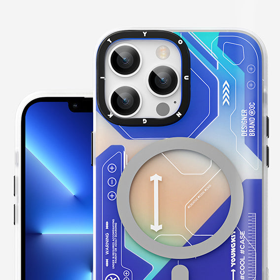 YoungKit Metaverse Serisi iPhone 12 Pro Max Kılıf M-safe Şarj Özellikli Telefon Kılıfı - 8