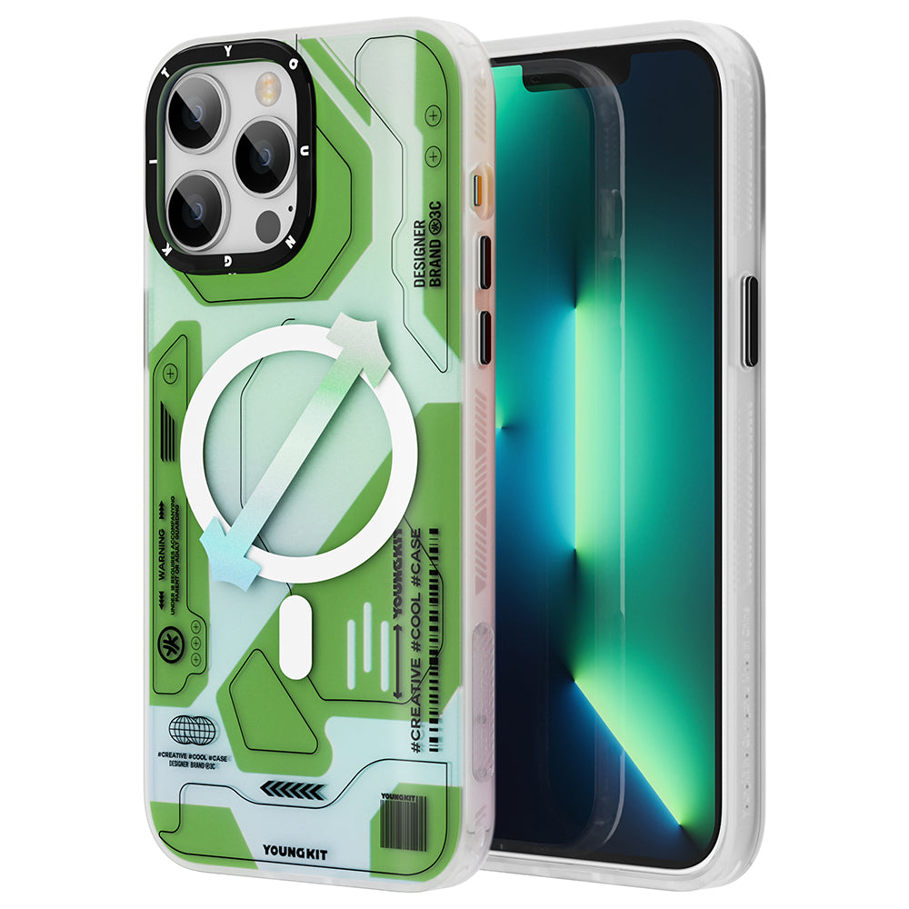 YoungKit Metaverse Serisi iPhone 12 Pro Max Kılıf M-safe Şarj Özellikli Telefon Kılıfı - 10