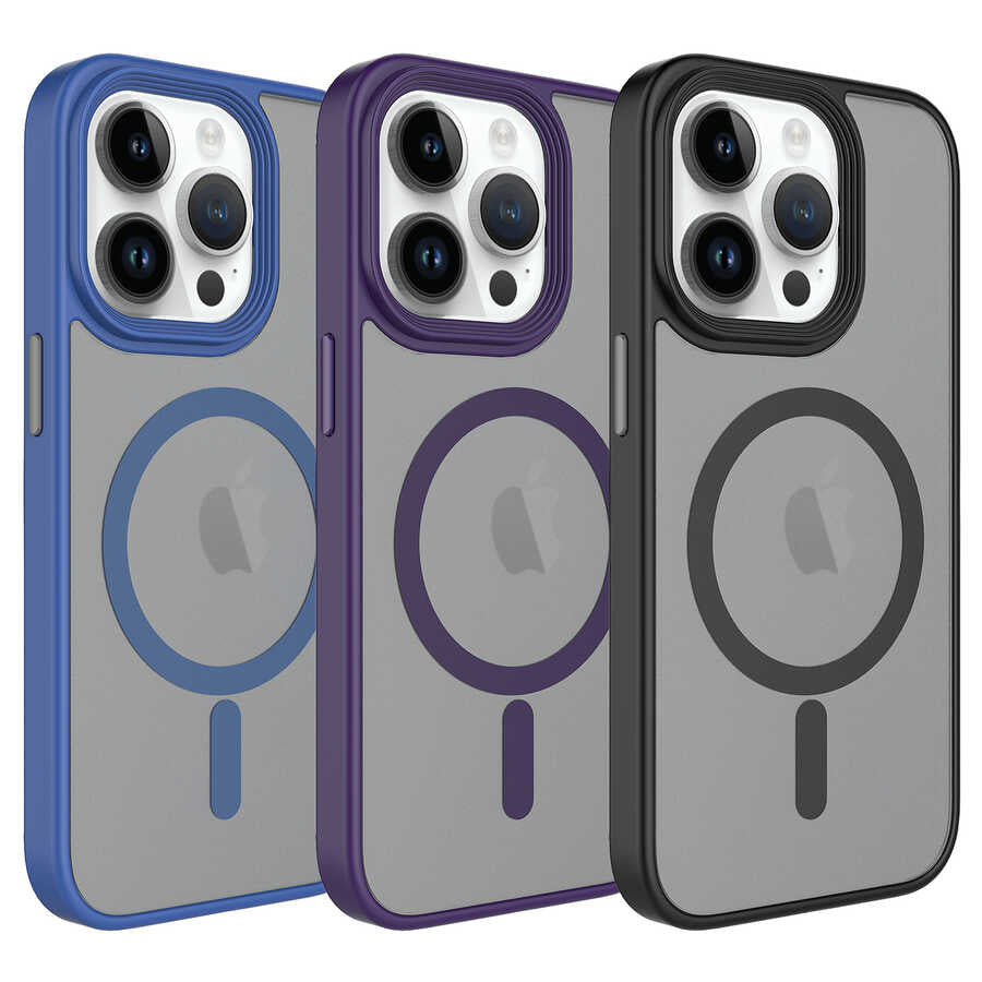 Cepax Matte Magsafe iPhone 12 Pro Max Mat Arka Yüzey Kablosuz Şarj Özellikli Telefon Kılıfı - 2