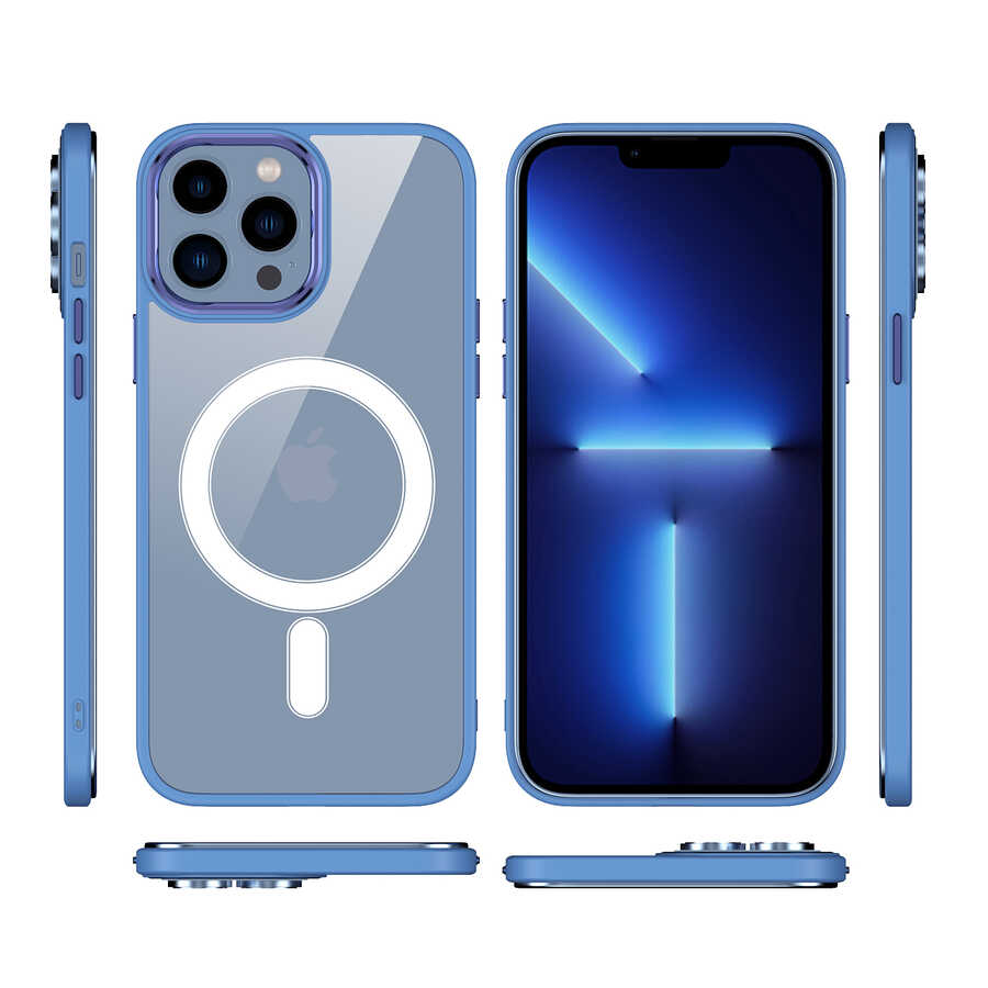 Cepax Chrome Magsafe iPhone 12 Pro Max Kablosuz Şarj Özellikli Silikon Telefon Kılıfı - 2