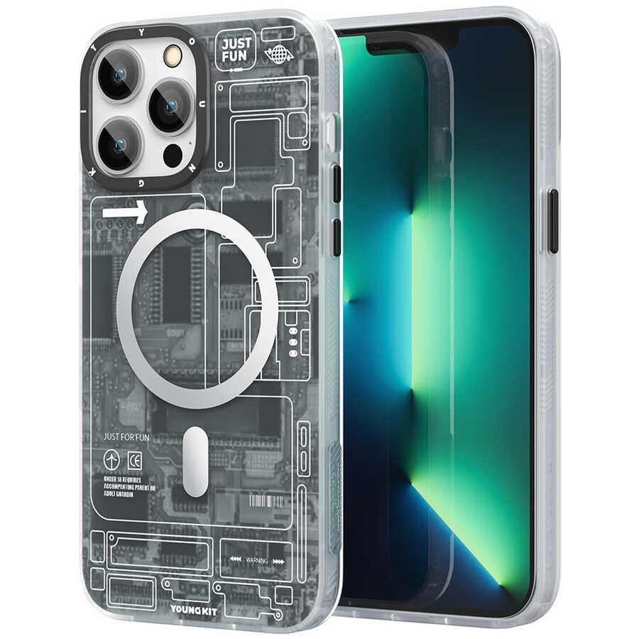 YoungKit Technology Serisi iPhone 12 Pro Max Kılıf Telefon Kılıfı- - 12