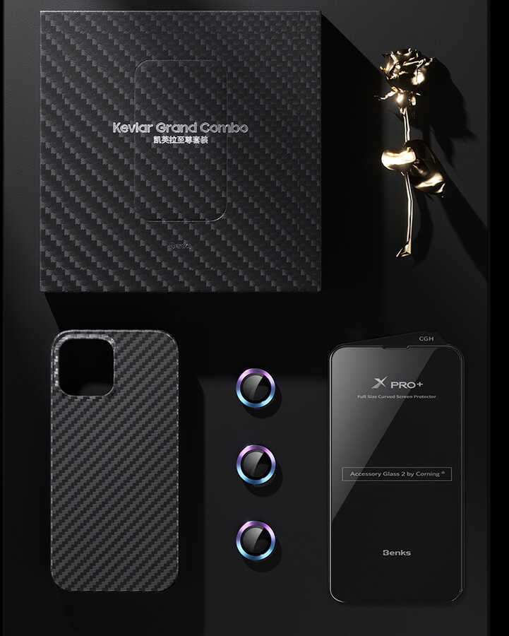 Benks iPhone 13 Aramid M-safe 3 in 1 Set - 7