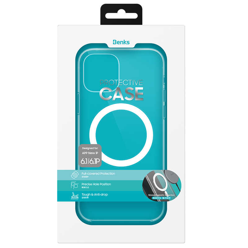 Benks Crystal Series iPhone 13 With Magnetic Clear Telefon Kılıfı - 4