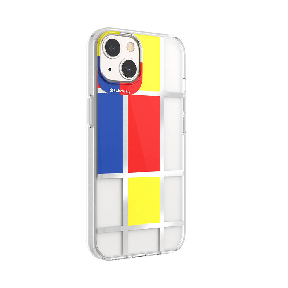 Switcheasy Artist Mondrian iPhone 13 Çift IMD Baskılı Lisanslı Kılıf