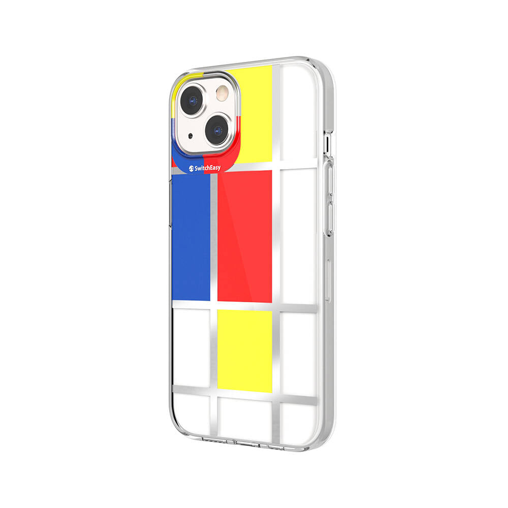 Switcheasy Artist Mondrian iPhone 13 Çift IMD Baskılı Lisanslı Kılıf