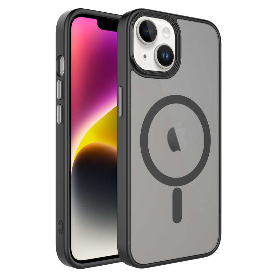 Cepax Matte Magsafe iPhone 13 Mat Arka Yüzey Kablosuz Şarj Özellikli Telefon Kılıfı - 3