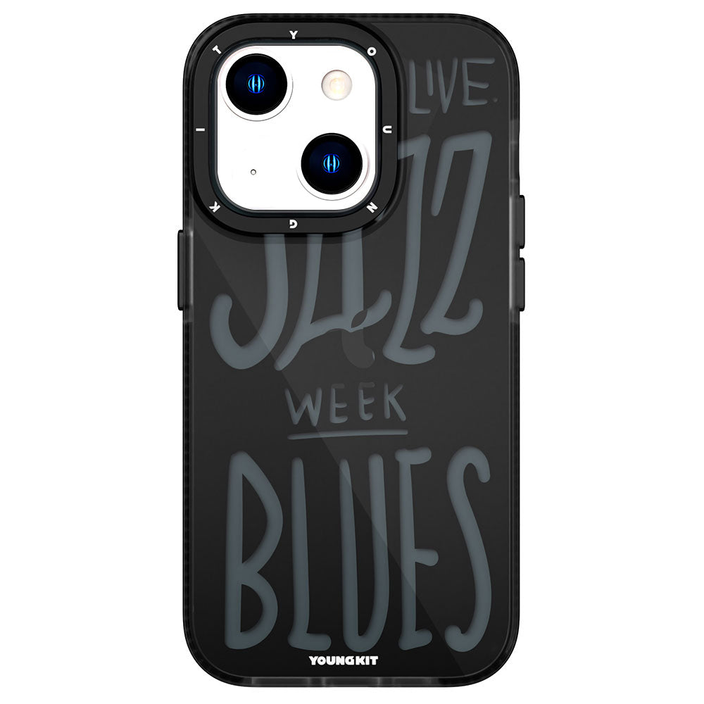 YoungKit Jazz Serisi iPhone 13 Şeffaf Renkli Yazı Temalı Tasarım Telefon Kılıfı - 4