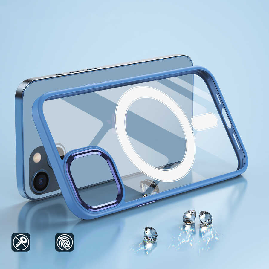 Cepax Chrome Magsafe iPhone 13 Kablosuz Şarj Özellikli Silikon Telefon Kılıfı - 6