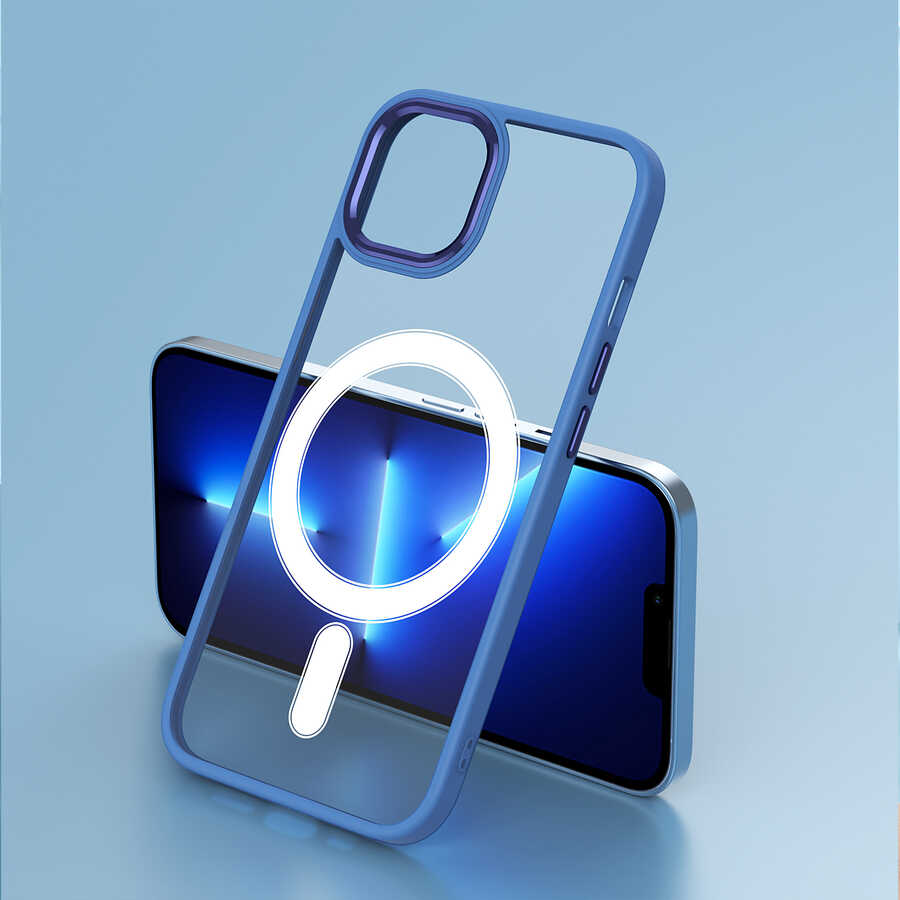 Cepax Chrome Magsafe iPhone 13 Kablosuz Şarj Özellikli Silikon Telefon Kılıfı - 9