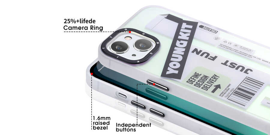 YoungKit Fashion Culture Time Serisi iPhone 13 Telefon Kılıfı - 10