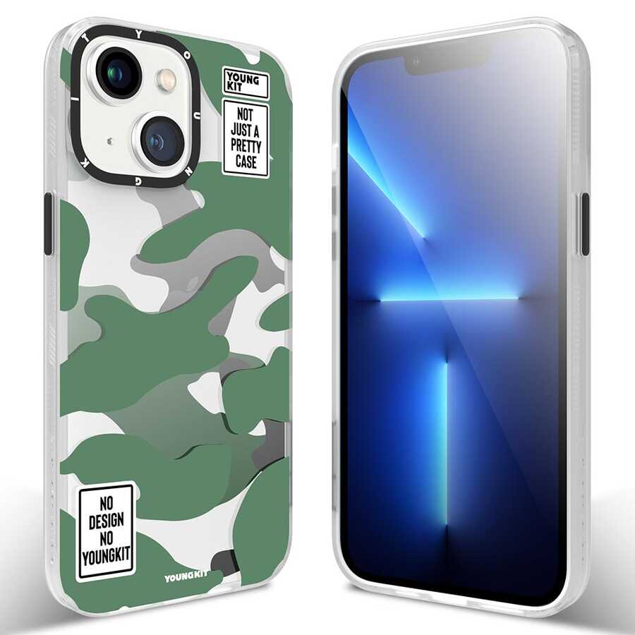 iPhone 13 Kılıf YoungKit Kamuflaj Serisi Kılıf - 14