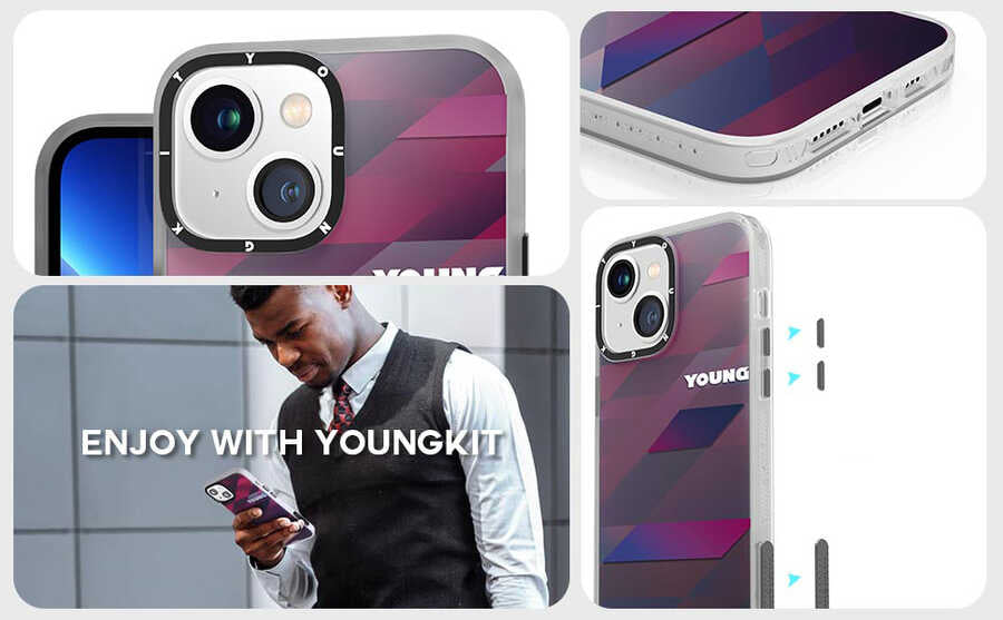 YoungKit Klasik Serisi iPhone 13 Telefon Kılıfı - 5