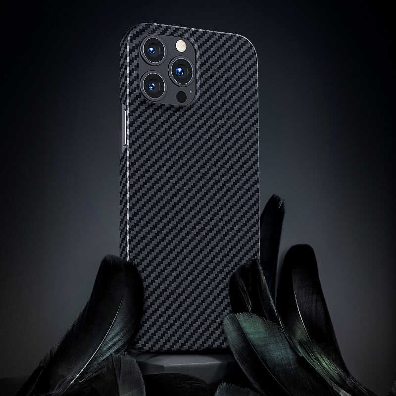iPhone 13 Pro Kılıf M-safe Özellikli Karbon Fiber Benks Essential Kevlar Kılıf - 4