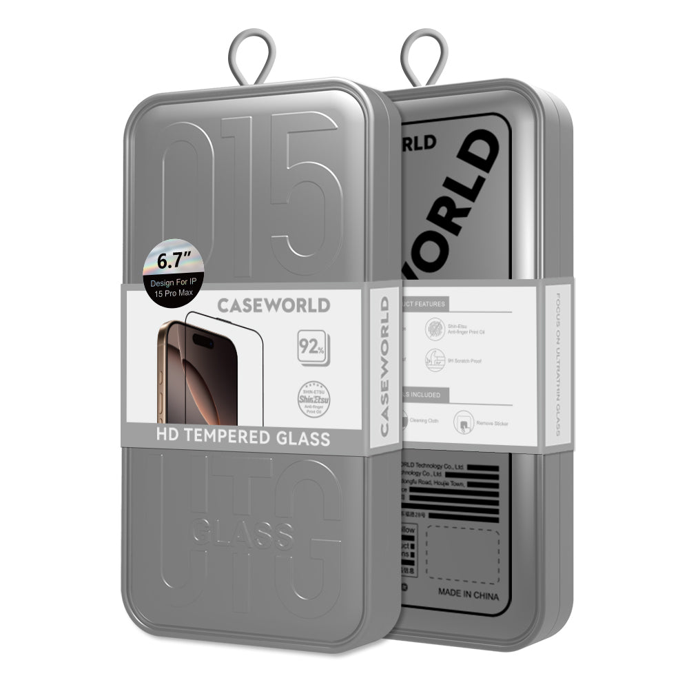 CaseWorld HD Serisi iPhone 13 Pro Max 0.33mm Temperli Cam Ekran Koruyucu