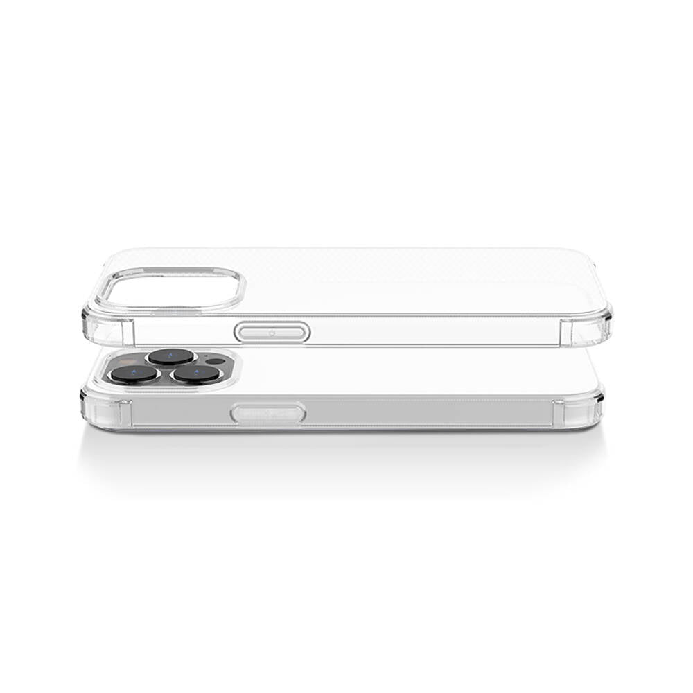 Recci Clarity Serisi iPhone 13 Pro Max Airbagli Şeffaf Darbe Emici Silikon Tasarımlı Kılıf