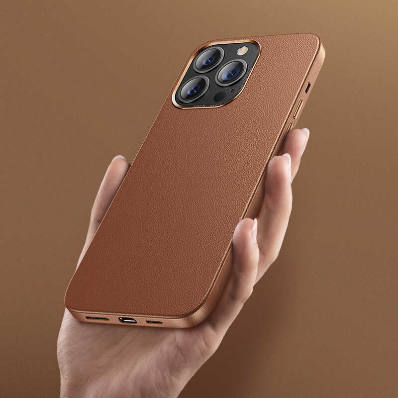 Benks iPhone 13 Pro Max Magnetic Hakiki Deri Telefon Kılıfı - 4