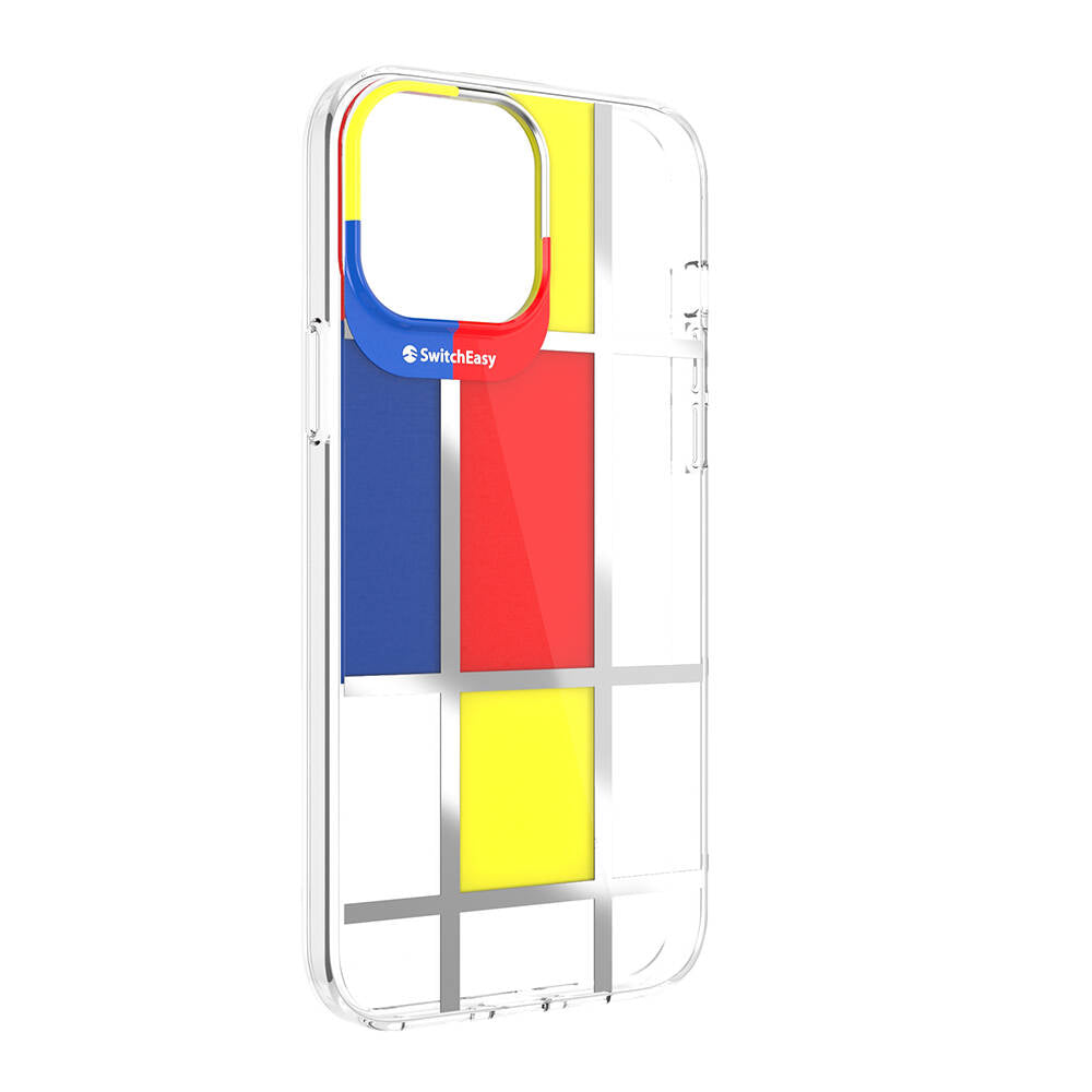 Switcheasy Artist Mondrian iPhone 13 Pro Max Çift IMD Baskılı Lisanslı Kılıf