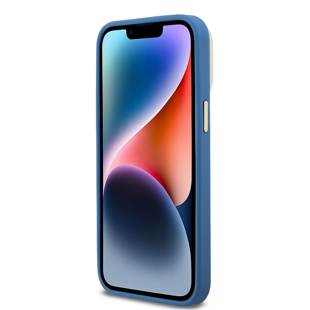 Guess iPhone 13 Pro Max Orjinal Lisanslı PU Deri 4G Desenli Metal Büyük 4G ve Yazı Logolu Kamera Standlı Kılıf
