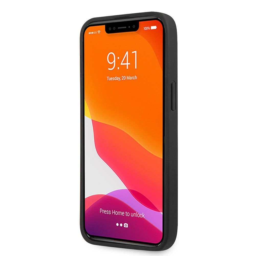 Guess iPhone 13 Pro Max Orjinal Lisanslı PU Deri 4G Desenli Metal Büyük 4G ve Yazı Logolu Telefon Kılıfı - 11