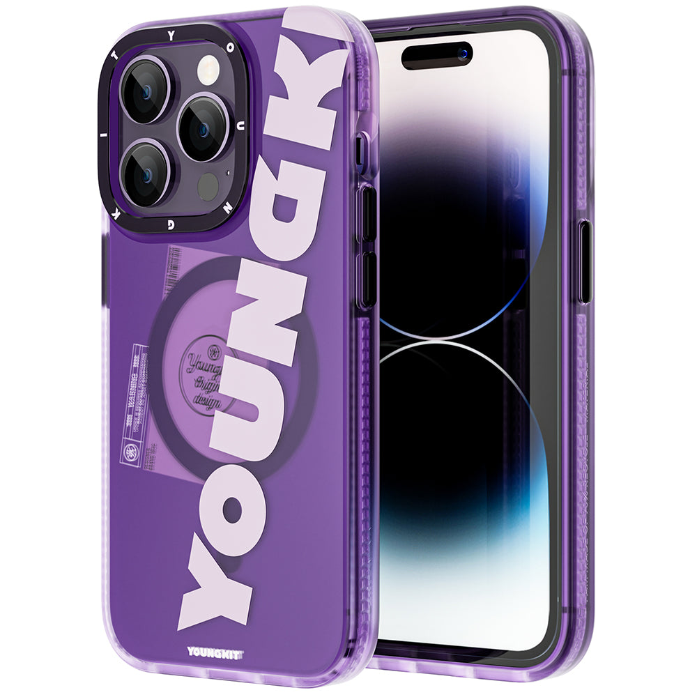 Youngkit Binfen Serisi iPhone 13 Pro Max Kılıf M-safe Şarj Özellikli Yazı Temalı Telefon Kılıfı - 10