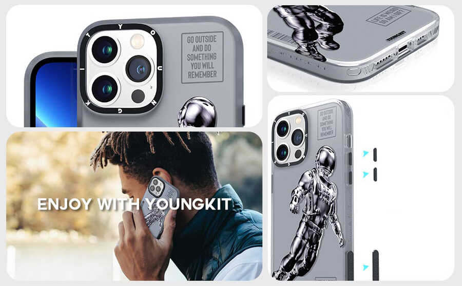 YoungKit Klasik Serisi iPhone 13 Pro Max Telefon Kılıfı - 4